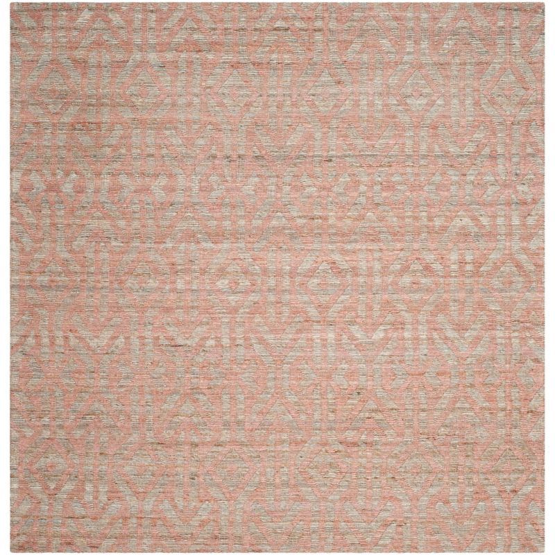 Coastal Charm Square Handmade Cotton Area Rug, 6' x 6', Blue