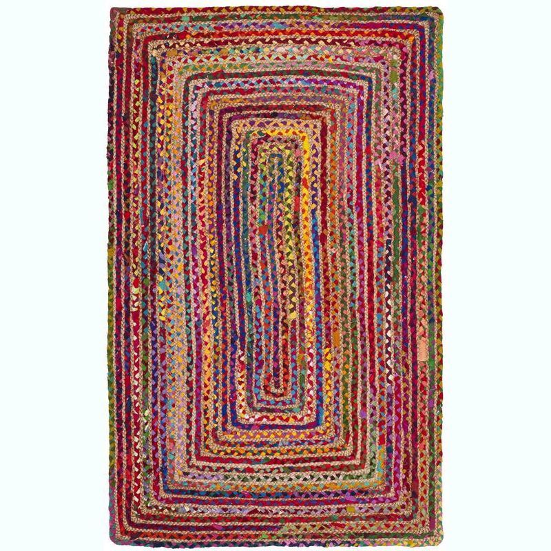 Coastal Charm Red and Multicolor Handwoven Cotton Area Rug - 3' x 5'