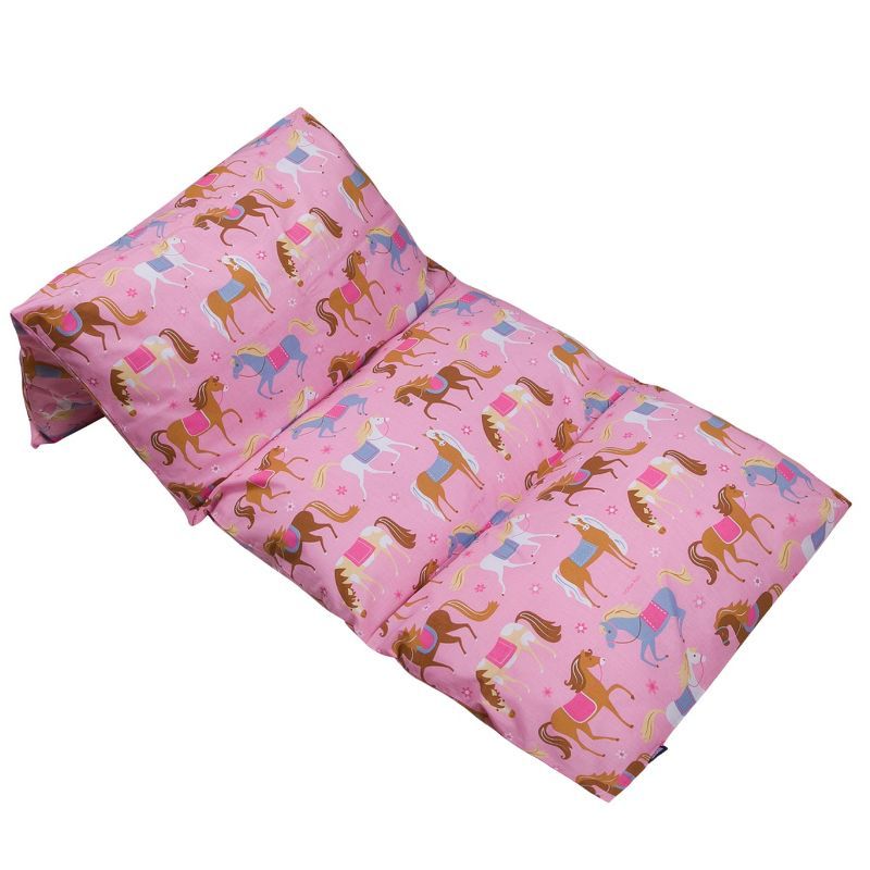 Pink Horses Cotton Polyester Kids Pillow Lounger