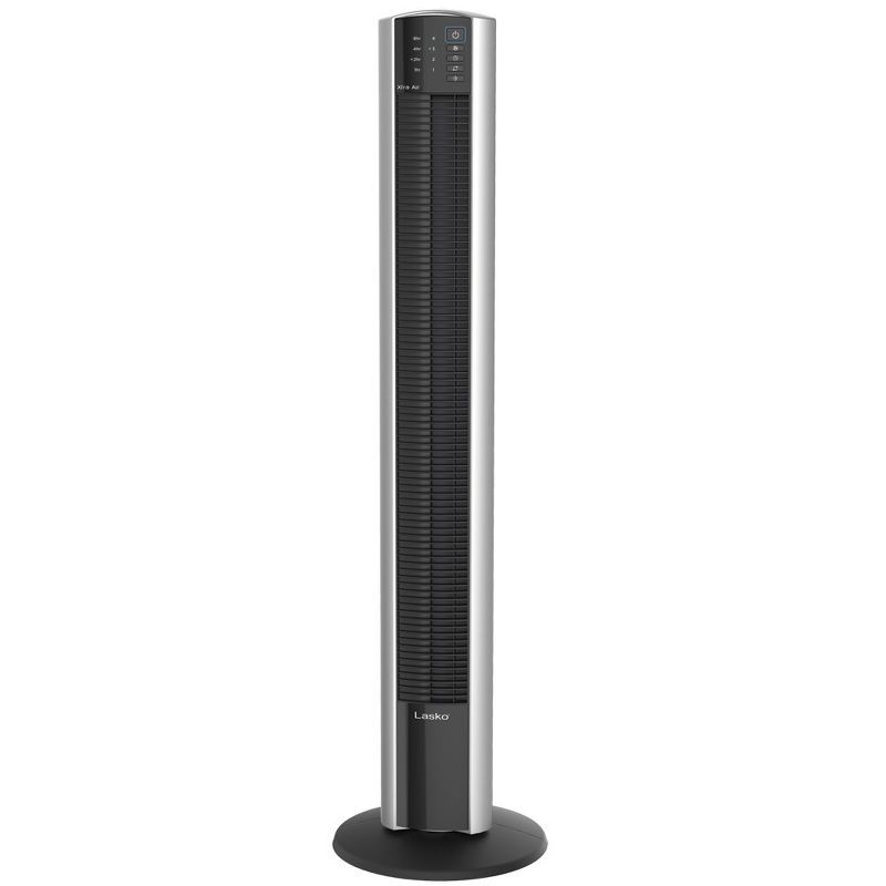 Lasko 48-Inch Silver Oscillating Tower Fan with Remote