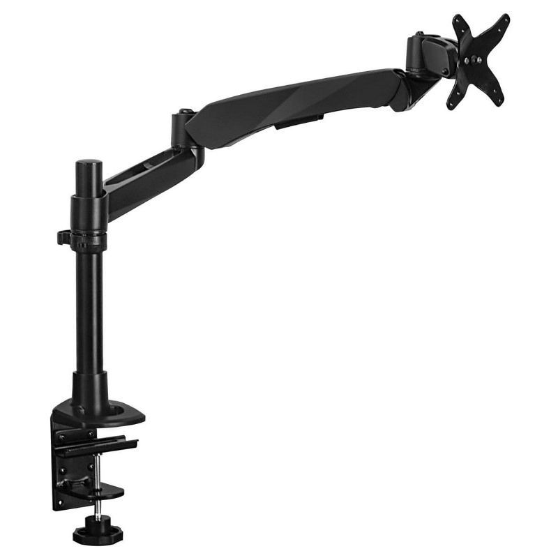 Black Adjustable Spring Arm Single Monitor Desk Mount