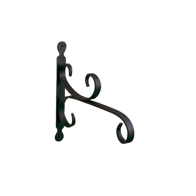 Black Wrought Iron All-Purpose Bracket, 13-inch