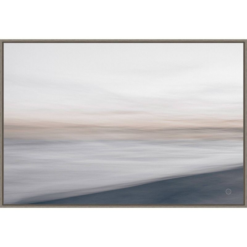 33" x 23" Waves Move Me I Framed Abstract Canvas Wall Art