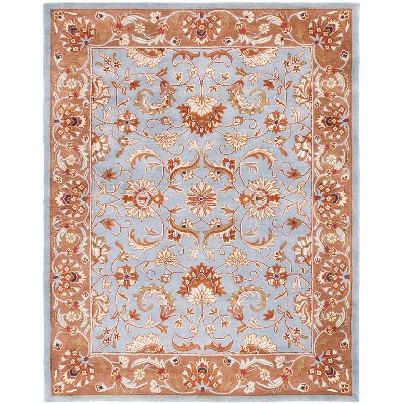 Heritage Blue and Beige Hand-Tufted Wool Area Rug