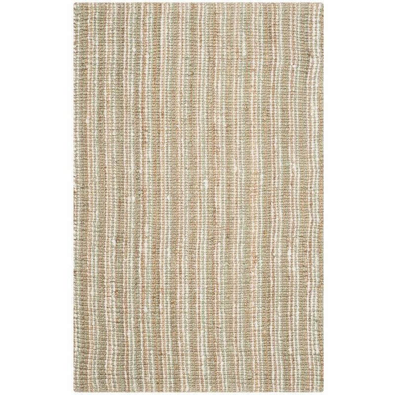 Sage and Natural Handwoven Jute 4' x 6' Area Rug