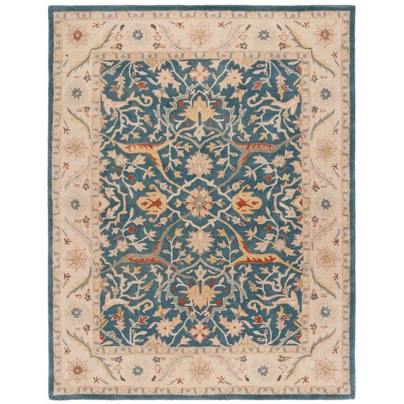 Elegance Reimagined Hand-Tufted Wool Rug in Blue, 6' x 9'