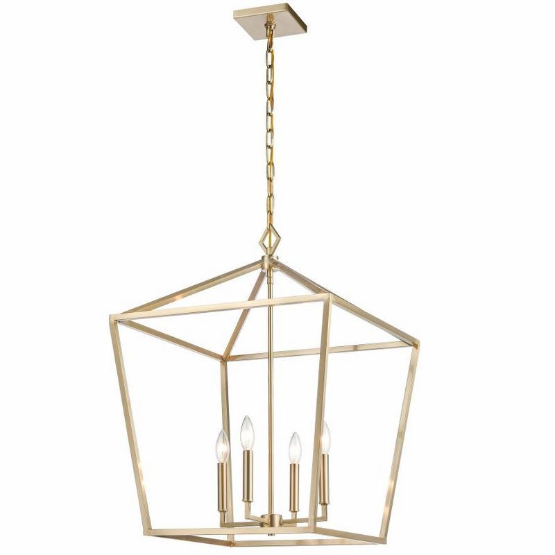 Elegant Modern Gold 20" Indoor/Outdoor Taper Candle Pendant