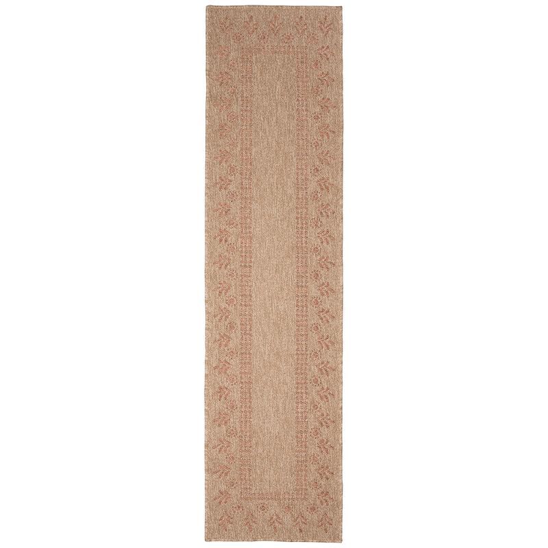 Terracotta Flat Woven Synthetic Indoor/Outdoor Rug 24" x 5"