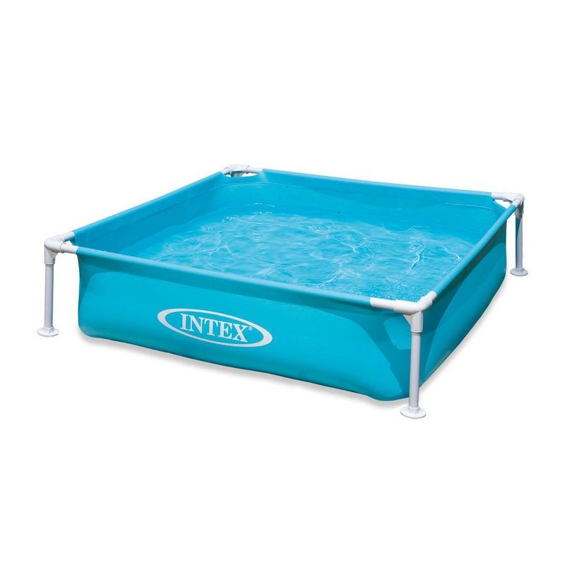 Intex Blue 4-Foot Vinyl Frame Kiddie Pool with Pump