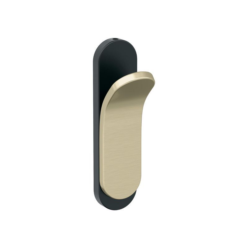 Matte Black and Golden Champagne Single Prong Wall Hook