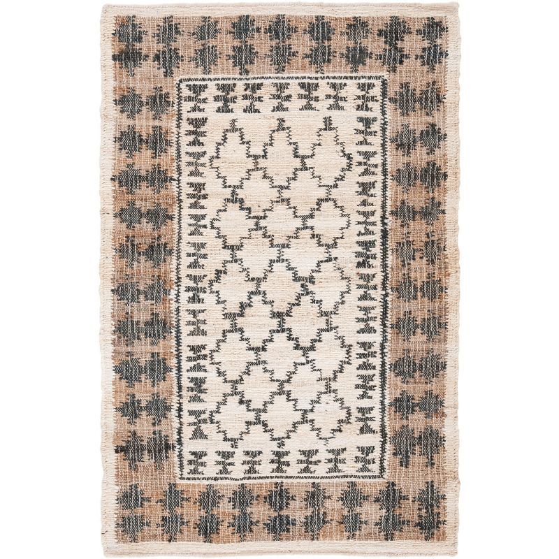 Ivory and Grey 3 x 5 ft. Handmade Flat Woven Kilim Area Rug