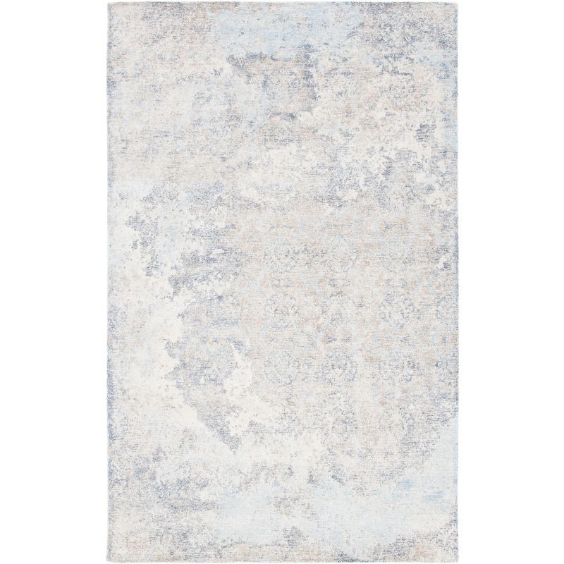 Elysian Fields Blue & Ivory Hand-Tufted Wool-Viscose Rug - 5'x8'