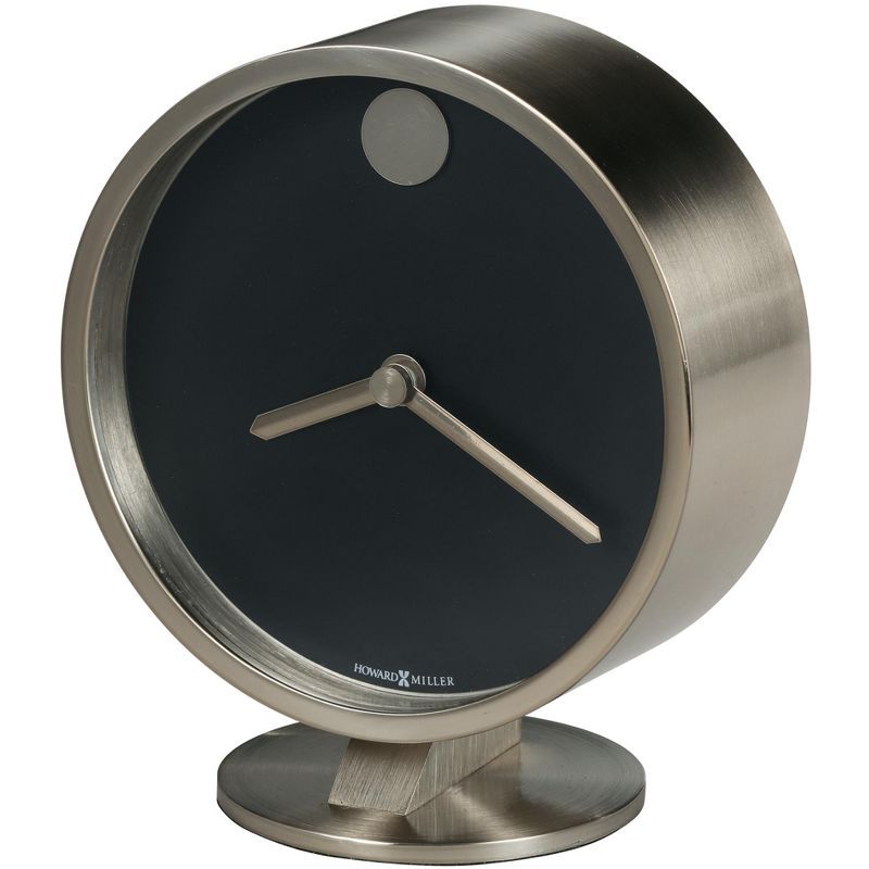 Modern Black and Silver Quartz Table Clock