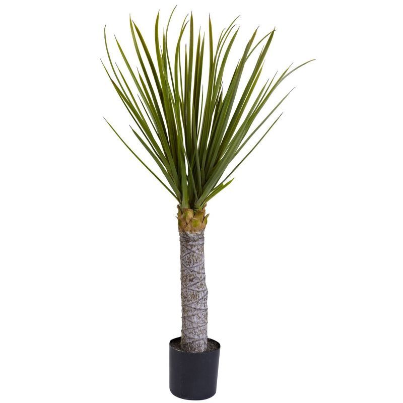 3-Foot Green Silk Yucca Tree with Iron Pot