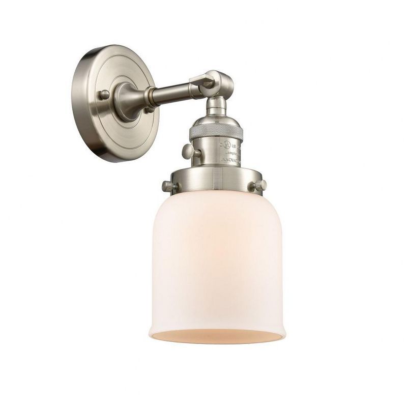 Brushed Satin Nickel Dimmable Metal and Glass Sconce