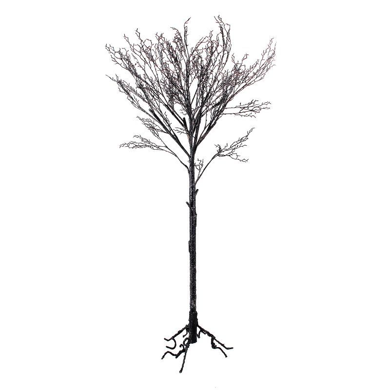 68-Inch Black Leafless Halloween Tree with Stand