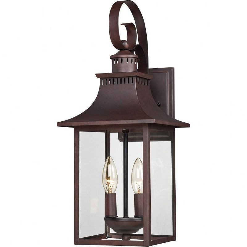 Chancellor Copper Bronze 19" Outdoor Wall Lantern with Clear Glass