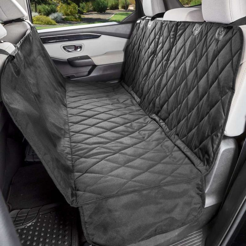 Black Heavy Duty Dog Seat Cover with Hammock for Cars