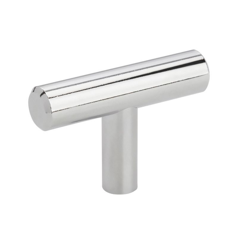 Polished Chrome Modern Bar Pull Knob with Mounting Hardware