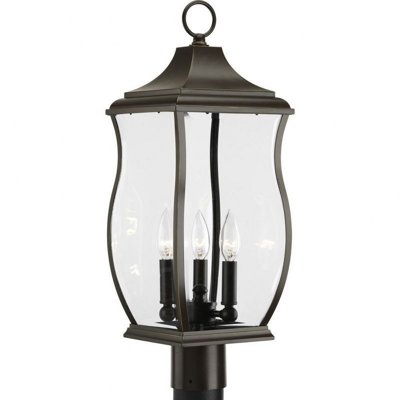 Township Oil Rubbed Bronze 3-Light Outdoor Post Lantern