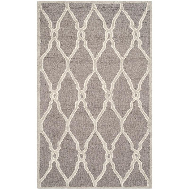 Hand-Tufted Elegance Rectangular Wool Rug in Gray - 3' x 5'