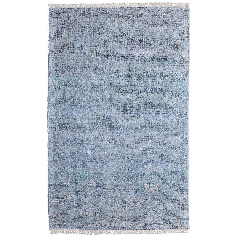 Caldwell Handwoven Blue Wool & Viscose 5' x 7' Area Rug