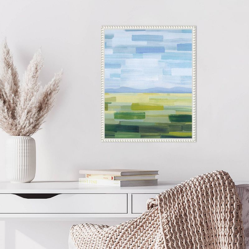 Grace Popp Abstract Landscape Canvas Print with White Frame