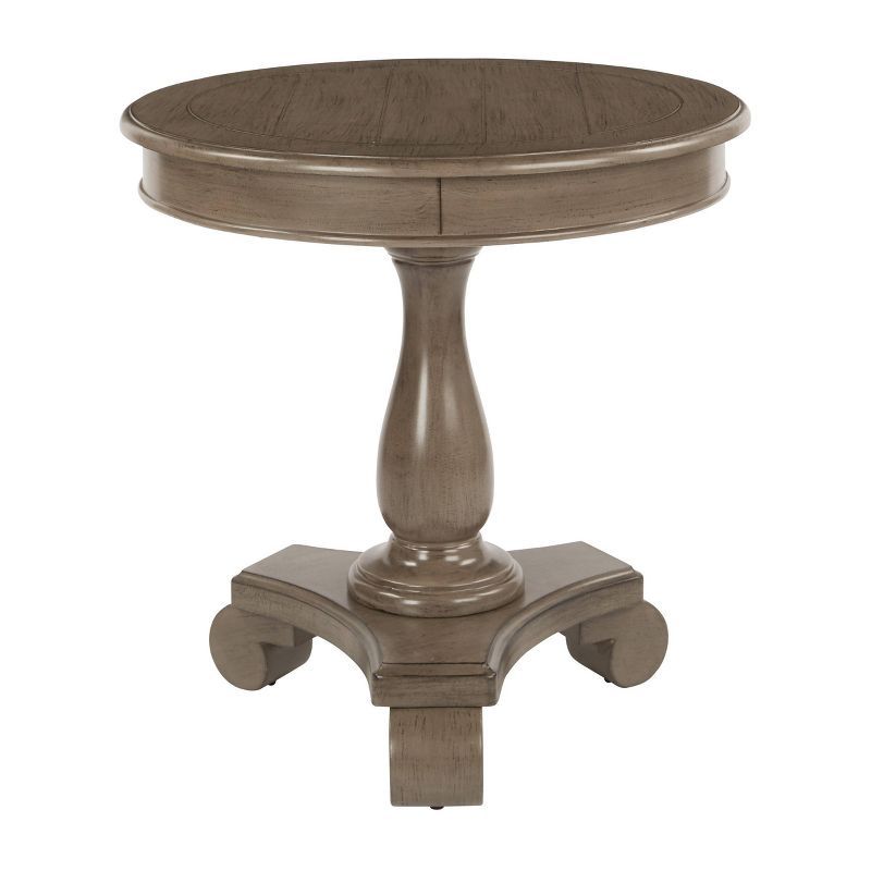Avalon 29'' Brushed Java Hand Painted Round Wood Accent Table