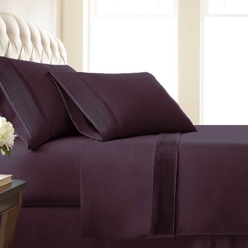 Purple Full Microfiber Deep Pocket Sheet Set