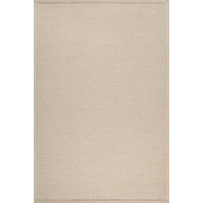 Handmade Beige Wool and Cotton Non-slip Rectangular Area Rug, 9' x 12'