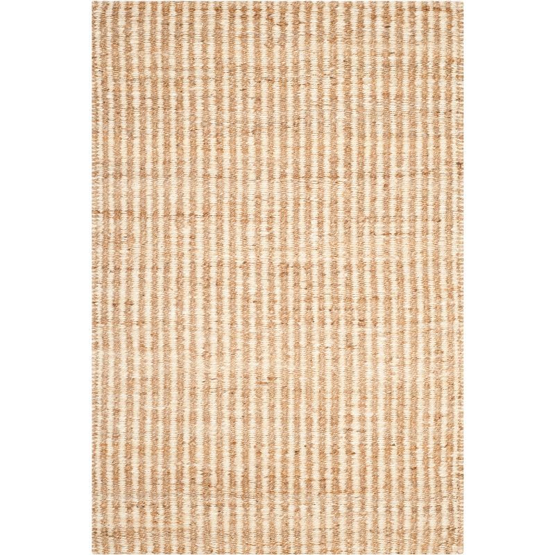 Hand-Knotted Coastal Ivory & Natural Jute Area Rug - 3' x 5'