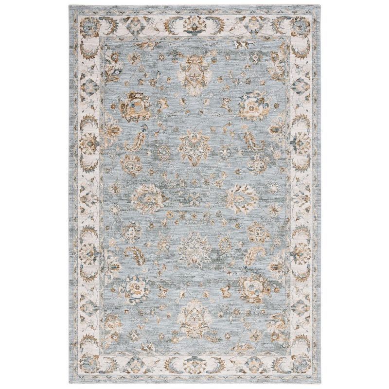 Heirloom Blue & Gold Persian-Inspired Wool Blend Area Rug