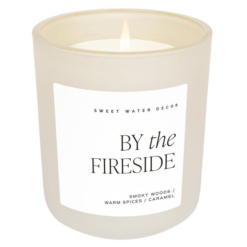 By the Fireside Tan Matte Jar Soy Candle