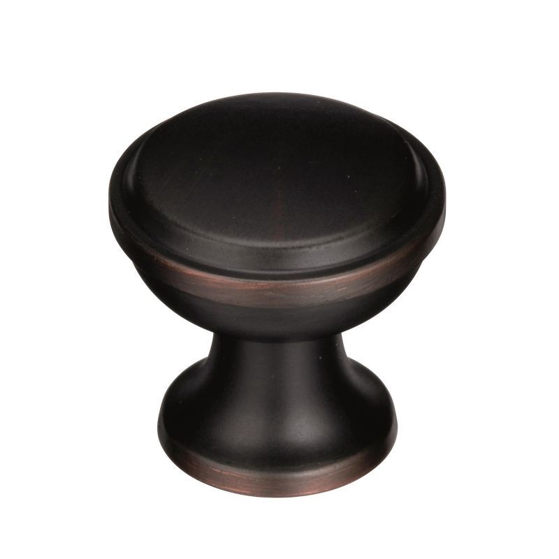 Oil Rubbed Bronze Round Cabinet Knob with Mounting Hardware