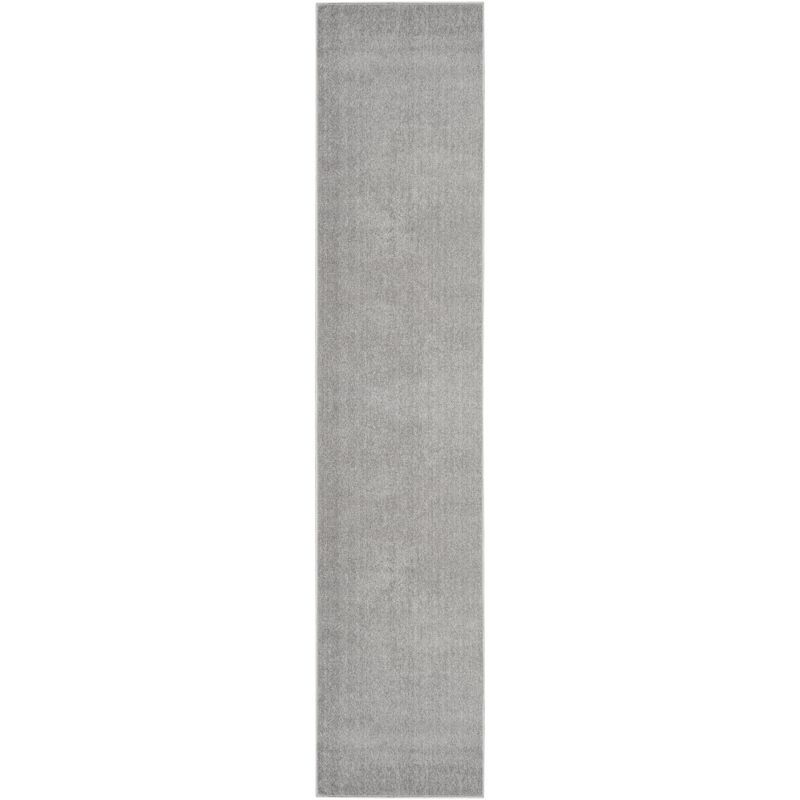 Silver Grey 2'2" x 16' Reversible Indoor/Outdoor Runner Rug