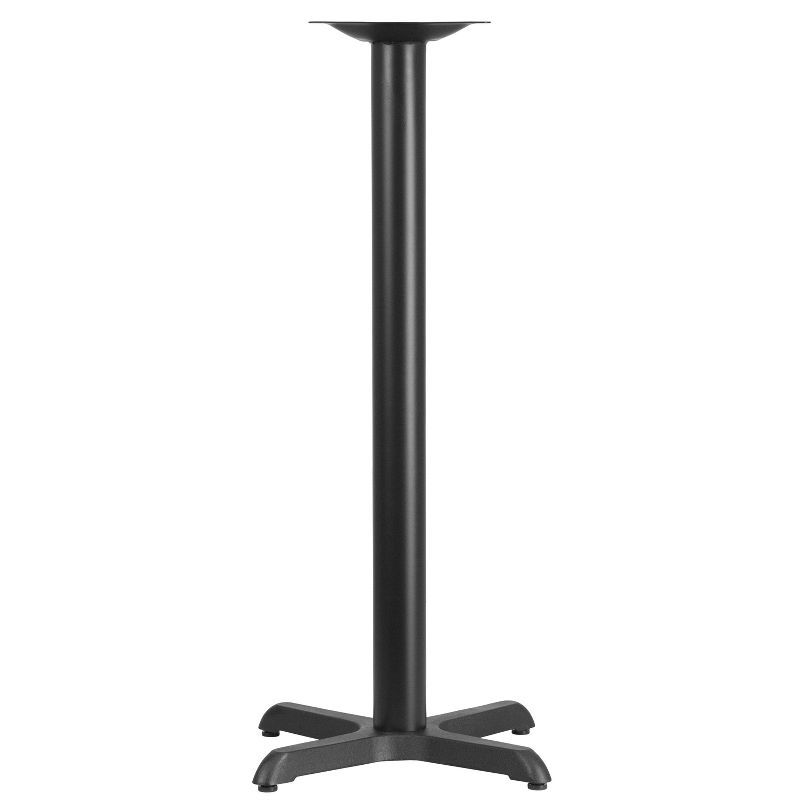 Emma 22" Black Cast Iron Criss Cross Bar Table