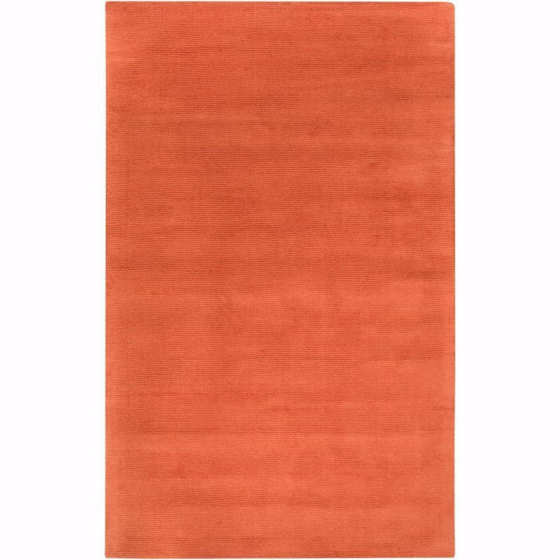 Hand-Knotted Burnt Orange Wool Rectangular Area Rug 3'3" x 5'3"