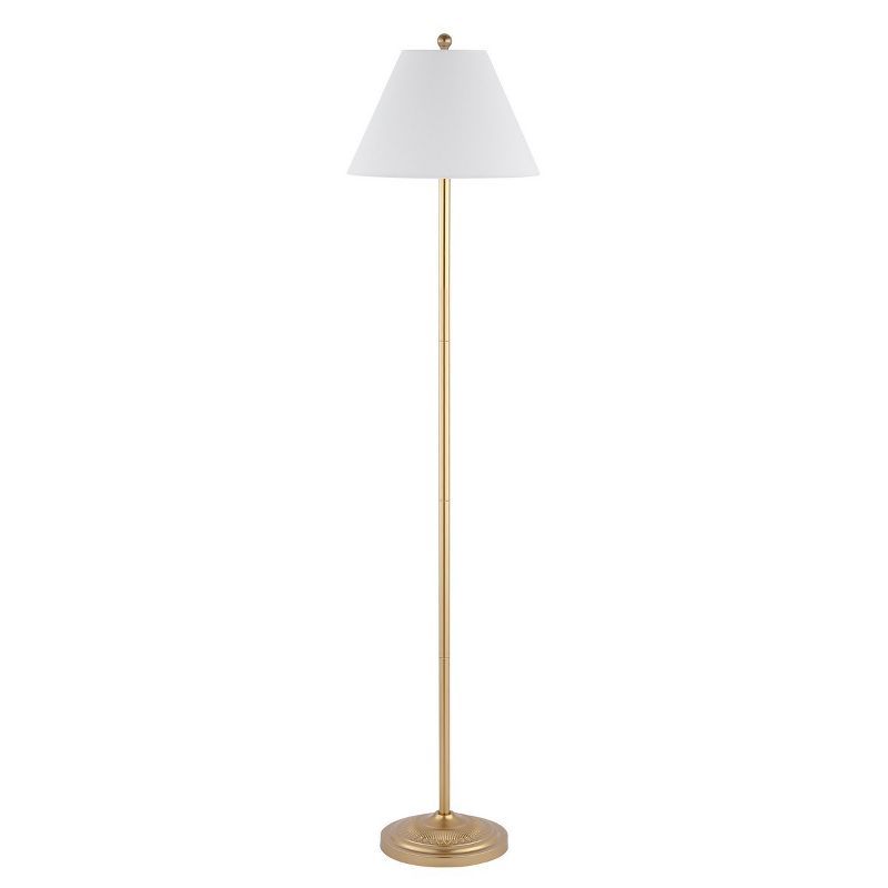 Hallie 68" Gold Floor Lamp with Off-White Shade