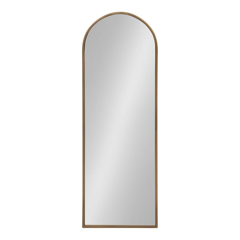 Gold Full-Length Rectangular Wall Mirror with Metal Frame