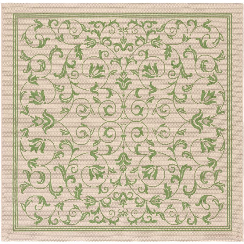 Red Square Easy-Care Synthetic Area Rug - Indoor/Outdoor Versatile