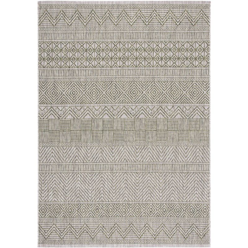 Easy-Care 5' x 7' Gray Synthetic Rectangular Area Rug