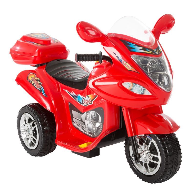 Red 6-Volt Kids Electric Ride-On Motorcycle with Sounds