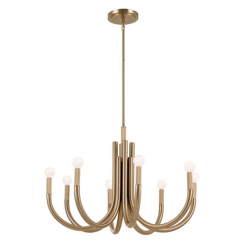 Odensa 29.25 Inch Champagne Bronze 8-Light Chandelier