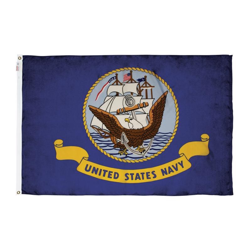 US Navy Flag 3' x 5' Nylon with Brass Grommets