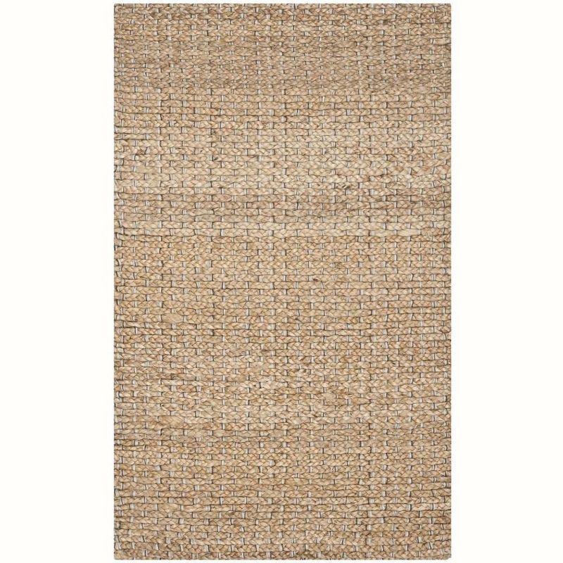 Handmade Light Blue and Natural Jute Area Rug 2'6" x 4'