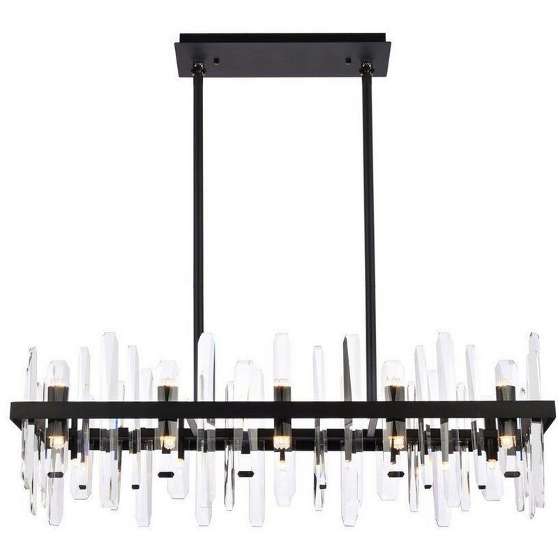 Black Crystal 20-Light Modern Luxe Chandelier