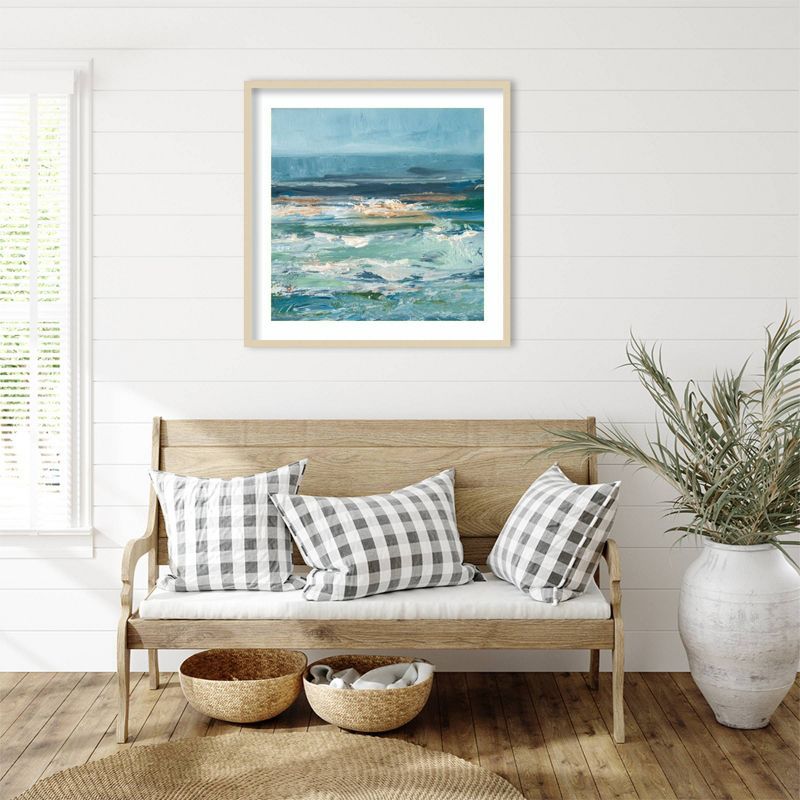 Pacific Whitecaps II Coastal Framed Graphic Art Print