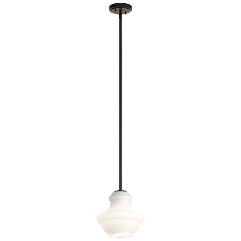 Everly 9.25" Clear Glass and Bronze Mini Pendant Light