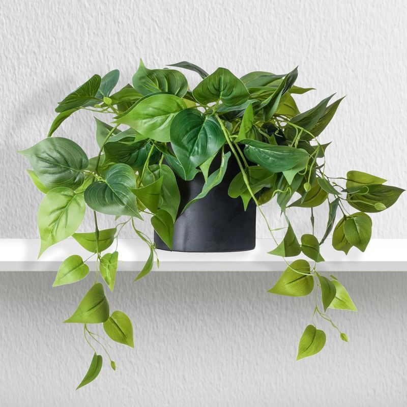 14.2" Green Plastic Ivy Outdoor Tabletop Plant