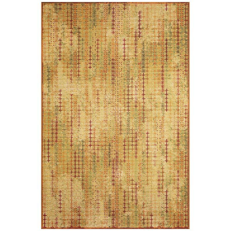 Sienna Gold Geometric Flat Woven Indoor/Outdoor Rug